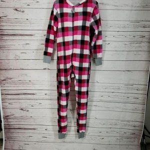 Pj Couture Plaid small 1 pc fleece pink Pajamas